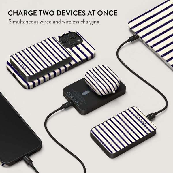 Burga Powerbank MagSafe 5000 mAh Old Money Metallinharmaa