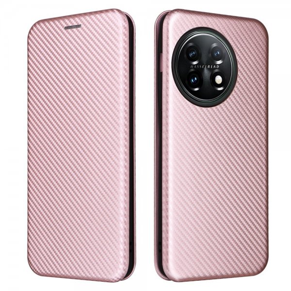OnePlus 11 Kotelo Hiilikuitukuvio Ruusukulta