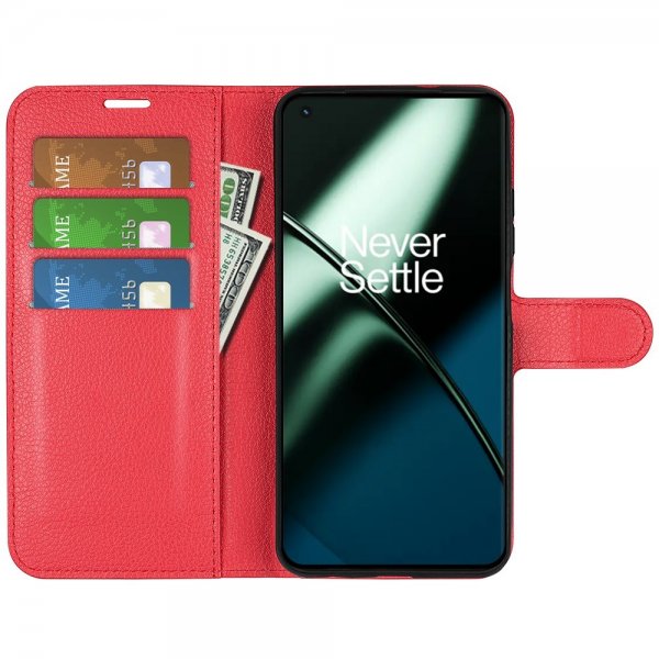 OnePlus 11 Kotelo Litsi Punainen