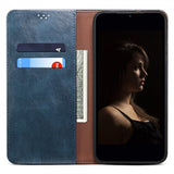 OnePlus 11 Kotelo Retronahkakuviointi Ompelu Sininen