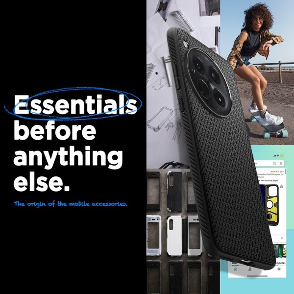 Spigen OnePlus 12 Kuori Liquid Air Matte Black