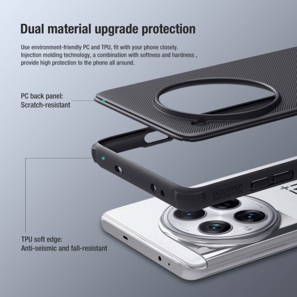 Nillkin OnePlus 12 Kuori Super Frosted Shield Pro Punainen
