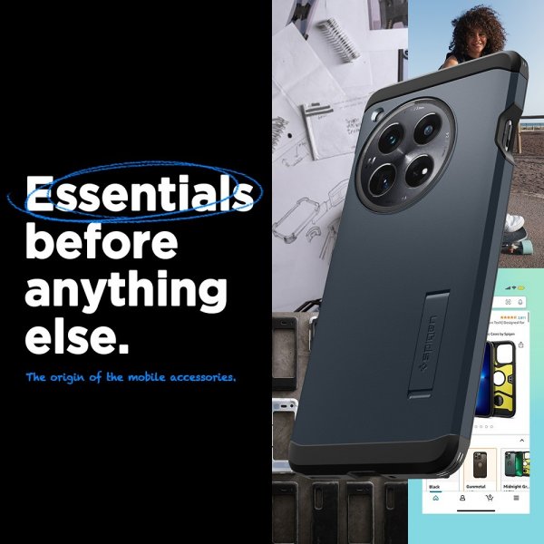Spigen OnePlus 12 -suojakuori Tough Armor, Metal Slate