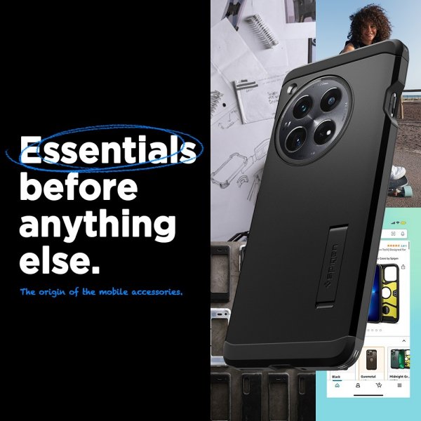 Spigen OnePlus 12 Kuori Tough Armor Musta