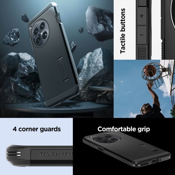 Spigen OnePlus 12 Kuori Tough Armor Musta