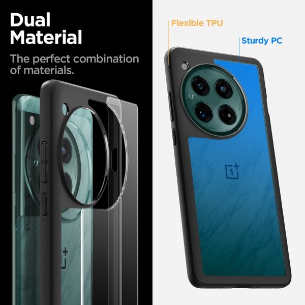 Spigen OnePlus 12 Kuori Ultra Hybrid Matte Black