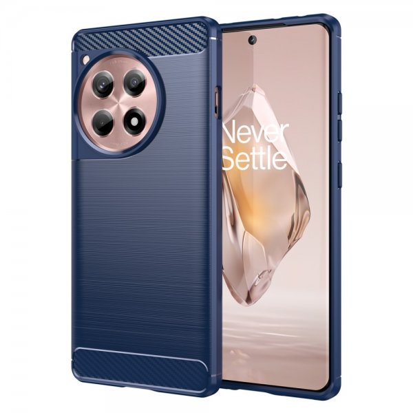 OnePlus 12R Kuori Harjattu Hiilikuitutekstuuri Sininen