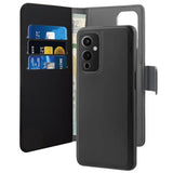 Puro OnePlus 9 Wallet Detachable 2-in-1 -irrotettava kuori, musta