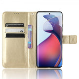 Motorola Edge 30 Fusion Suojakuori Nahkakuviointi Kulta