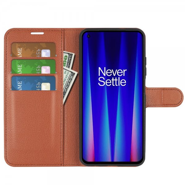 OnePlus Nord CE 2 5G Kotelo Litsi Ruskea