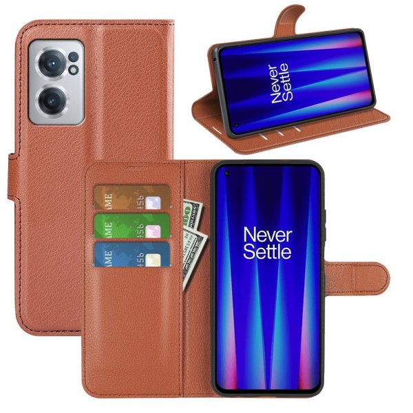 OnePlus Nord CE 2 5G Kotelo Litsi Ruskea
