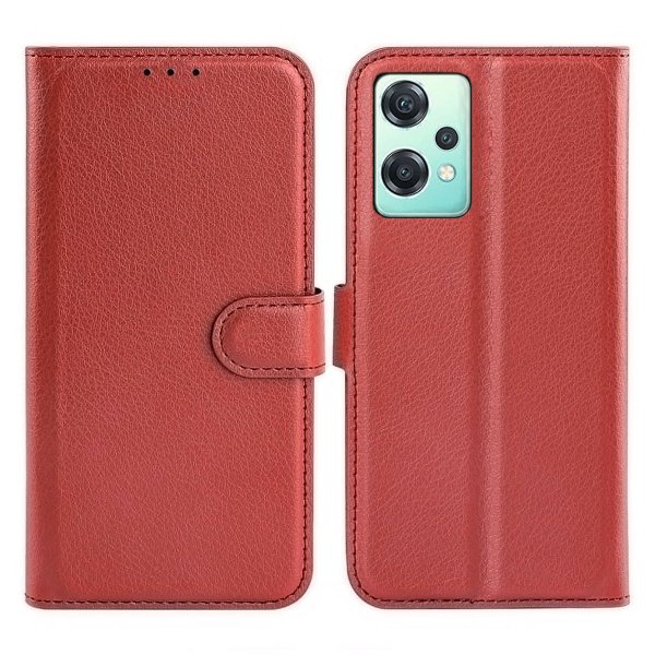 OnePlus Nord CE 2 5G Kotelo, jossa on teline, ruskea
