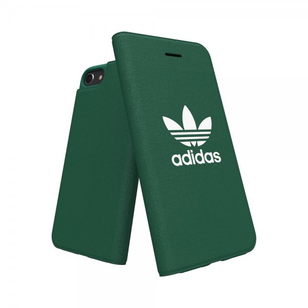 Adidas iPhone 6/6S/7/8/SE-suojakotelo TAI kirjatyyppinen suojakotelo ADICOLOR SS18 Vihreä