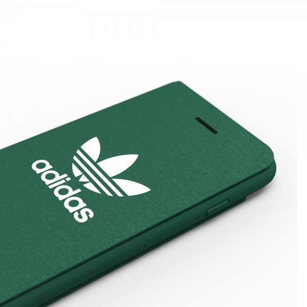 Adidas iPhone 6/6S/7/8/SE-suojakotelo TAI kirjatyyppinen suojakotelo ADICOLOR SS18 Vihreä