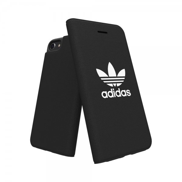 Adidas iPhone 6/6S/7/8/SE suojakuori TAI Booklet Case ADICOLOR SS18 Musta