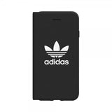 Adidas iPhone 6/6S/7/8/SE suojakuori TAI Booklet Case ADICOLOR SS18 Musta