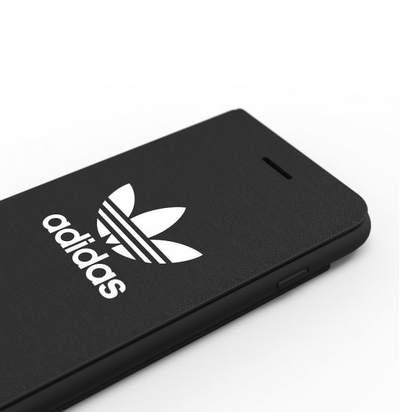 Adidas iPhone 6/6S/7/8/SE suojakuori TAI Booklet Case ADICOLOR SS18 Musta