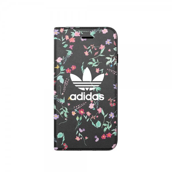 Adidas iPhone 6/6S/7/8/SE Suojakotelo TAI Kirjakotelo AOP FW18 Kukat Musta