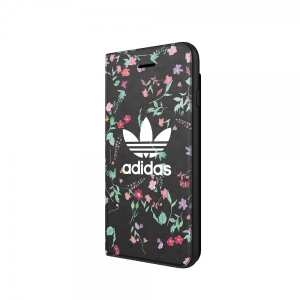 Adidas iPhone 6/6S/7/8/SE Suojakotelo TAI Kirjakotelo AOP FW18 Kukat Musta