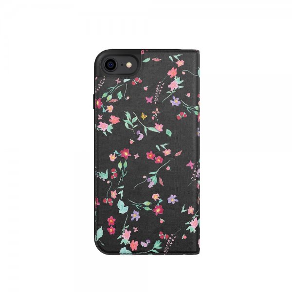 Adidas iPhone 6/6S/7/8/SE Suojakotelo TAI Kirjakotelo AOP FW18 Kukat Musta