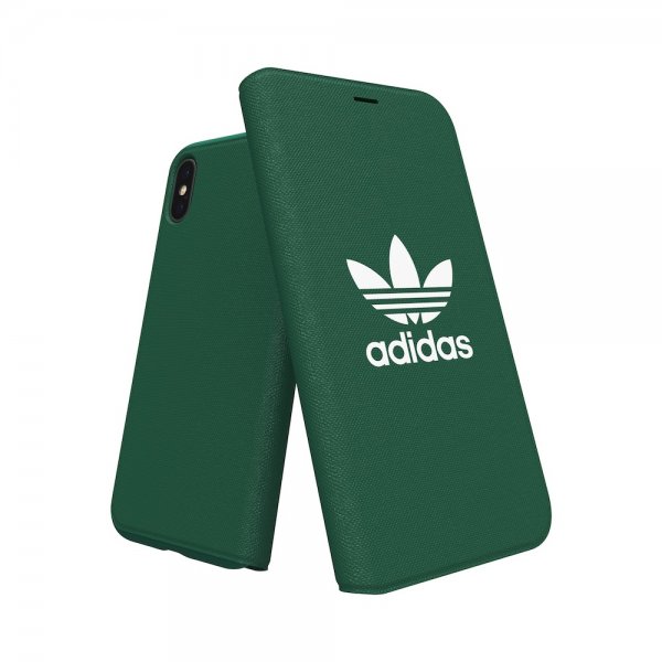 Adidas iPhone X/Xs Kotelo TAI Kirjakotelo ADICOLOR SS18 Vihreä