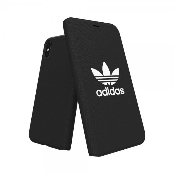Adidas iPhone X/Xs -kotelo TAI kirjakotelo ADICOLOR SS18 Musta