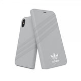 Adidas iPhone X/Xs -kotelo TAI Booklet Case Suede FW18 Harmaa