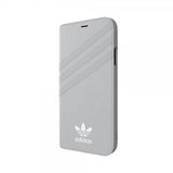 Adidas iPhone X/Xs -kotelo TAI Booklet Case Suede FW18 Harmaa