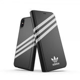 Adidas iPhone Xs Max -kotelo TAI Booklet Case FW18, musta/valkoinen