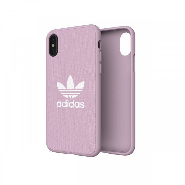 Adidas iPhone X/Xs -kuori OR Moulded Case Canvas FW18 Clear Pink