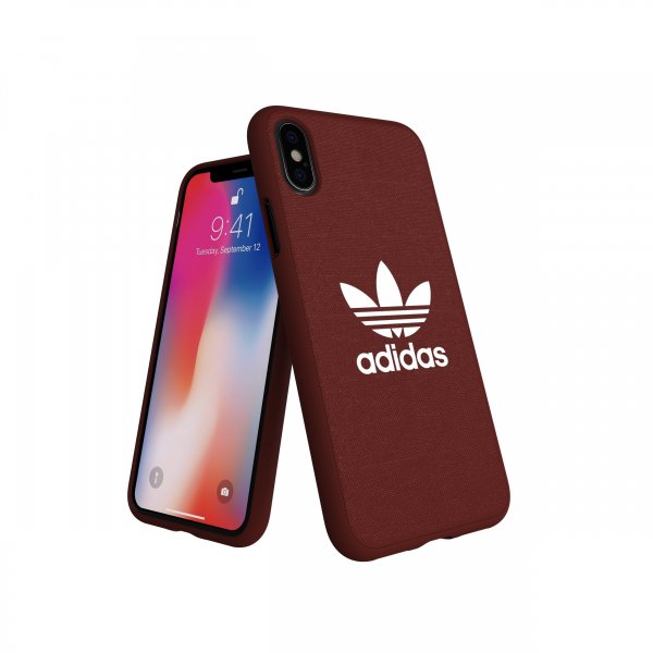 Adidas iPhone X/Xs -kuori TAI Trefoil Snap Case Canvas FW18 Maroon