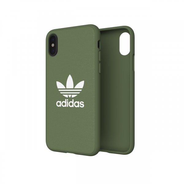 Adidas iPhone X/Xs -kuori TAI muotoonvalettu Canvas FW18 Trace Green