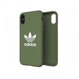 Adidas iPhone X/Xs -kuori TAI muotoonvalettu Canvas FW18 Trace Green