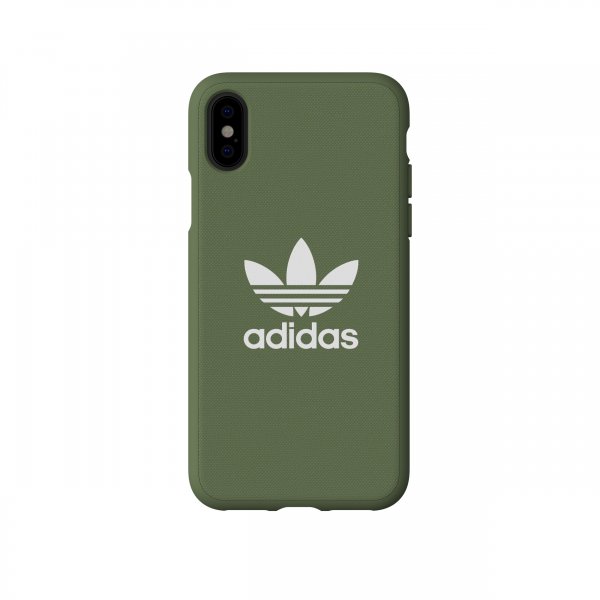 Adidas iPhone X/Xs -kuori TAI muotoonvalettu Canvas FW18 Trace Green