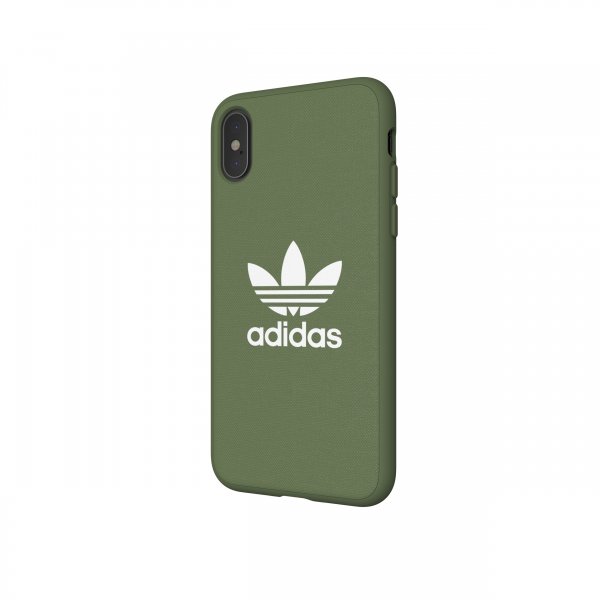 Adidas iPhone X/Xs -kuori TAI muotoonvalettu Canvas FW18 Trace Green