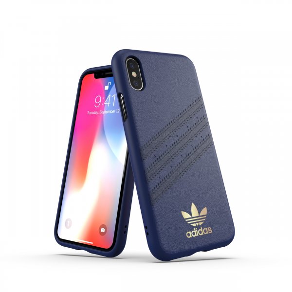 Adidas iPhone X/Xs -kuori OR Moulded Case FW18, tummansininen