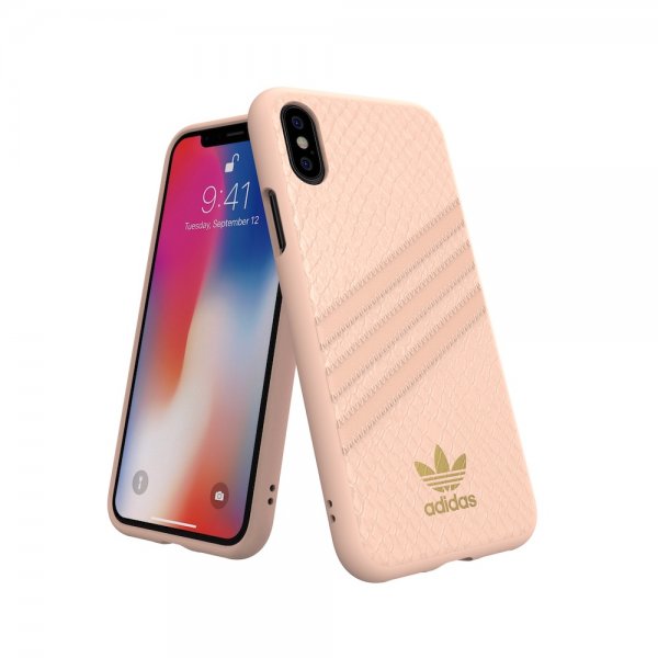 Adidas iPhone X/Xs -kuori TAI muotoiltu Snake FW18 -kotelo, vaaleanpunainen