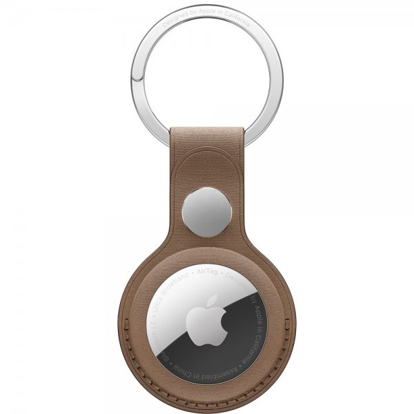 Apple Original AirTag FineWoven-avainrengashållare, taupenvärinen
