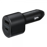 Samsung alkuperäinen autolaturi Super Fast Dual Car Charger 45W musta