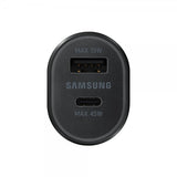 Samsung alkuperäinen autolaturi Super Fast Dual Car Charger 45W musta