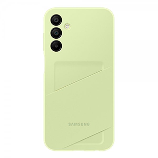 Samsung alkuperäinen Galaxy A15 -suojakuori, jossa korttipaikka, lime