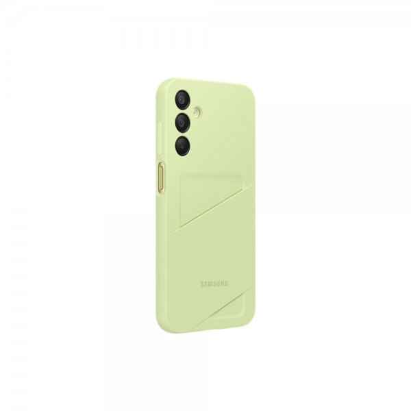Samsung alkuperäinen Galaxy A15 -suojakuori, jossa korttipaikka, lime