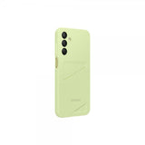 Samsung alkuperäinen Galaxy A15 -suojakuori, jossa korttipaikka, lime