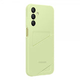 Samsung alkuperäinen Galaxy A15 -suojakuori, jossa korttipaikka, lime