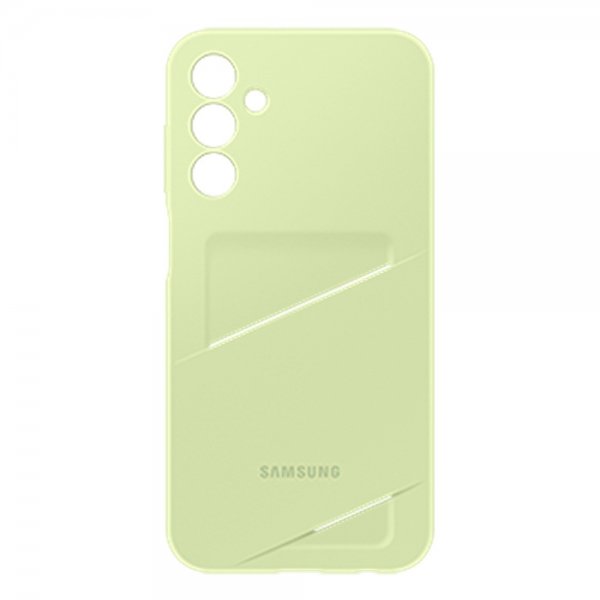 Samsung alkuperäinen Galaxy A15 -suojakuori, jossa korttipaikka, lime