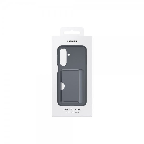 Samsung Original Galaxy A17 -kuoret korttipaikalla, musta