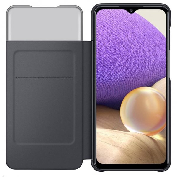 Samsung Original Galaxy A32 5G -suojakotelo, Smart S View Wallet Cover, musta