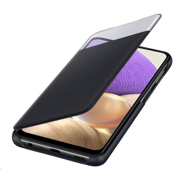 Samsung Original Galaxy A32 5G -suojakotelo, Smart S View Wallet Cover, musta