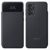 Samsung Alkuperäinen Galaxy A33 5G Kotelo Smart S View Wallet Cover Musta