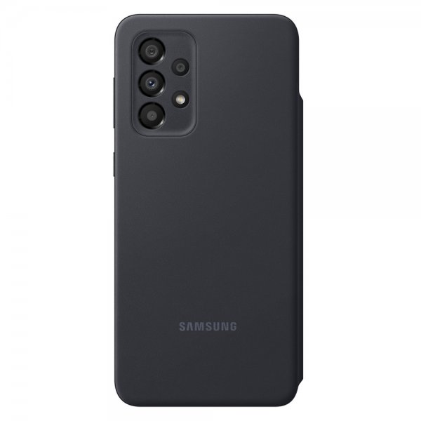 Samsung Alkuperäinen Galaxy A33 5G Kotelo Smart S View Wallet Cover Musta